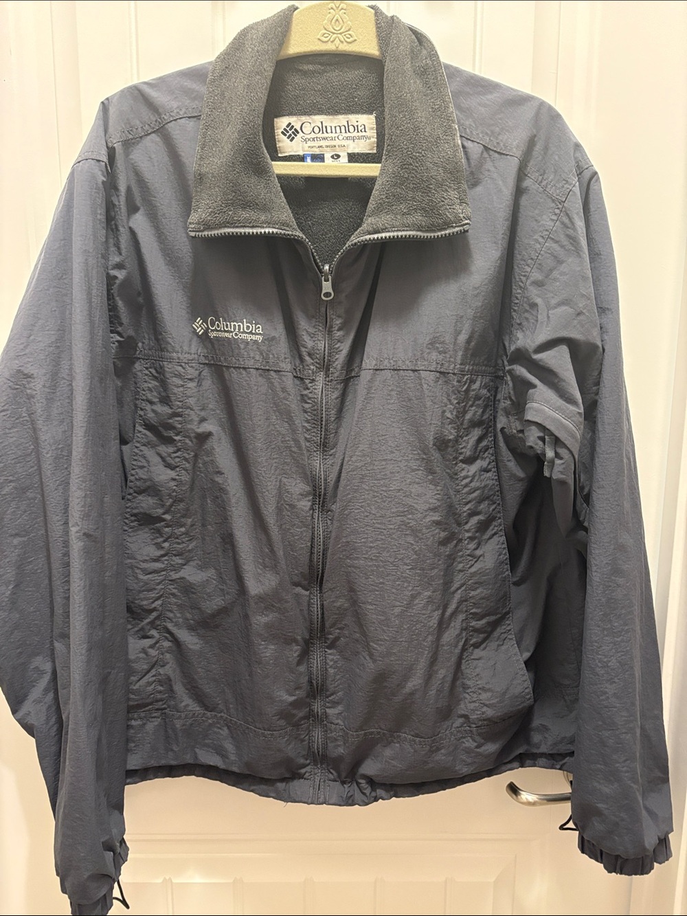 Vintage Columbia Sportswear Interchange Men’s L Blue Fleece Lined Jacket